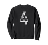 Soccer Number 4 Soccer Fan Ball Pattern #4 Player Jersey Sweatshirt