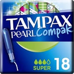 2 xTampax pearl Compak Moderate to Heavy Flow 36 Tampons 18x2 Super Absorbency