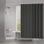 WOLTU Rideau de Douche Anti-moisissure, Rideau Imperméable pour Salle de Bain, Rideau de Baignoire 100% Polyester, Rideau de Bain avec Œillets, Ourlet Alourdi, 200x200 cm Gris foncé