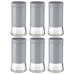 Set Of 6 1.5 Litre Grey Preserving Food Glass Jars Storage Jar Stainless Steel