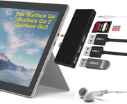 6 En 2 Surface Go /Go2 /Go3 Docking Station,Usb C Dock Avec Usb3.0+2 Usb 2.0+Lecteur De Carte Sd+Lecteur De Carte Micro Sd(Emplacement Sd & Tf)+Sortie Audio 3,5 Mm(Casque)Surface Go Hub Adaptateur