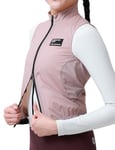 INBIKE Gilet Sans Manche Coupe Vent Velo Femme Impermeable Pluie Cyclisme Veste Running Cyclisme Sport Anti-Pluie Vetement Mi Saison Leger Rose XXL