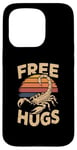 Coque pour iPhone 15 Pro Vintage Scorpion Free Hugs Funny Daddy Hugs Design Hugs Meme