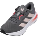 adidas Women's Galaxy 7 Running Non-Football Low Shoes, Grey Four/Sandy Pink/preloved Scarlet, 4 UK