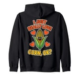 Really Love Corn Funny Corn On The Cob Zip Hoodie