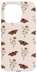 Coque pour iPhone 15 Pro Bouquet de fleurs sauvages vintage motif floral beige