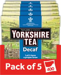 Yorkshire Tea Decaffeinated Tea Bags 80 Pack of 5, total of 400 bags