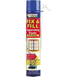 Everbuild Fix & Fill Expanding Foam Filler 750ml Fixing Insulating Gaps Cracks