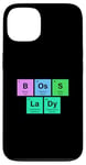 Coque pour iPhone 13 Patron Lady Tableau périodique Cadeau scientifique STEM Laboratoire Femme