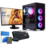 Sedatech Pack PC Gamer Expert • AMD Ryzen 9 5900X • Geforce RTX4070 • 32Go RAM • 2To SSD M.2 • Wifi • BT • Windows 11 • Unité centrale • Moniteur 24