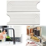 LUPATDY Tapis pour Robinet,Tapis Evier Cuisine Anti-éclaboussures en Diatomite,Tapis de Robinet en Diatomite pour l'évier de Cuisine,Tapis en Absorbant l'eau Et Séchant Rapidement 60x10cm