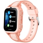 Montre Enfants Montre Connectée pour Enfants GPS 4G Positionnement Bracelet GPS Enfant avec SOS Géo et Historique Cadeaux de Montre Intelligente pour Filles et Garçons âgés de 3 à 12 Ans (Rose)