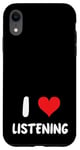 Coque pour iPhone XR I Love Listening – Heart – Therapy Thérapeute, conjoint, partenaire