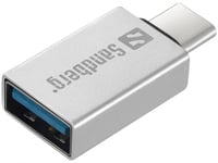 USB-C to USB 3.0 Dongle, sølv, Sandberg 136-24