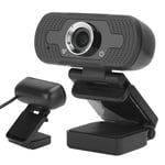 Webcam Computer Camera With Mic For PC Laptop Desktop Video Call W8 1080P Black