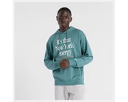 New Balance NYC French Terry Hoodie Grønn | Komfortabel Løpegenser til Herre