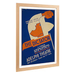 Big Box Art Framed Print of Vintage WPA Poster The Dictator Design | Wall Art Picture | Home Decor for Kitchen, Living Room, Bedroom, Hallway, Oak, A2 / 24.5x18 Inch / 62x45cm