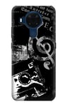 Music Cassette Note Case Cover For Nokia 5.4