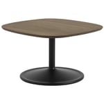 Soft Coffee Table 70x70 cm, Dark Oiled Oak / Black