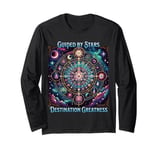 Motivational Astrology Design - Guided by Stars Long Sleeve T-Shirt