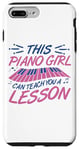 Coque pour iPhone 7 Plus/8 Plus Piano Girl Design de Piano pour Pianiste