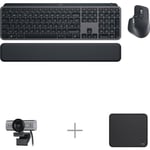 Logitech MX Keys S Combo + MX Brio + Mouse Pad Studio