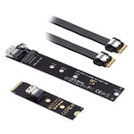 System-S NGFF M-Key SFF-8654 Adaptateur NVME mâle vers Femelle pour Carte mère SSD 40 cm