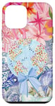 iPhone 12 mini Blue Bow Coquette Wildflower Floral Toile Collage Case