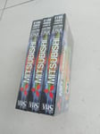 3 x  Mitsubishi E180 Video Cassette Tapes Super High Quality 3 Pack VHS