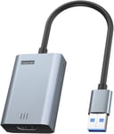 Adaptateur Usb Vers Hdmi Pour Macbook Air/Pro/Mini, Usb Vers Hdmi 1080P Prend En Charge Miroir/Expansion L'Adaptateur Vidéo Multi-Affichage Compatible Avec Windows7,8,10/Macos10.15