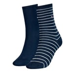 Tommy Hilfiger Strumpor 2P Classic Small Stripe Socks Mörkblå Strl 35/38 Dam