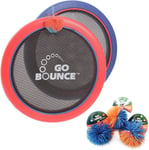 Go Bounce Game Throw and Catch String Ball Disc Play Sport Set 2 Rackets 3 Balls