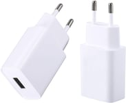 2 Pack Usb Chargeur 5V/1A Adaptateur Prise Usb Pour Téléphone Portable, Lecteur Ebook,Écouteurs,Téléphone Portable, Smartwatch