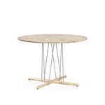 Carl Hansen - E022 Embrace Outdoor Series Table Ø 110 cm, Teak - Matbord utomhus - Träfärgad - Trä