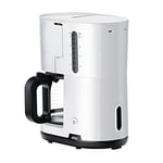 Braun Breakfast1 Cafetière à filtre AromaCafe, système OptiBrew, arrêt automatique, Cafetière jusqu'à 10 tasses, verre compatible lave-vaisselle, 1000 W, blanc