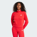 Essentials Color Pop French Terry Crop Quarter-Zip Track Jacket