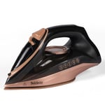 Beldray BEL01609RGF 2 in 1 Cordless Steam Iron - Use Corded or Cordless, 360° LED Charging Base, Ceramic Soleplate, Anti-Calc Function, 140g/min Steam Shot, 230ml Water Tank, 2600 W, Rose Gold