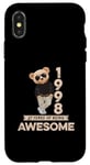 Coque pour iPhone X/XS 27ème anniversaire homme femme 1998 original Awesome ours en peluche