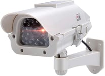 Caméra de surveillance solaire factice de qualité supérieure avec LED clignotante I Caméra CCD professionnelle factice pour l'intérieur et l'extérieur(Q1019)