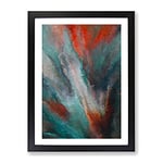 Hunted By The Fires Abstract Framed Print for Living Room Bedroom Home Office Décor, Wall Art Picture Ready to Hang, Black A4 Frame (34 x 25 cm)