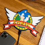 SEGA Sonic the Hedgehog Wireless Pad Fast Qi Charger Android Mobile Phone Iphone