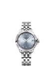 Raymond Weil Women's Tango 30 Date Bracelet Strap Watch, Silver/Ice Blue