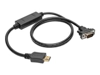 Eaton Tripp Lite Series Hdmi To Vga Active Adapter Cable (Hdmi To Low-Profile Hd15 M/M), 10 Ft. (3.1 M) - Adapterkabel - Hdmi Hann Til Hd-15 (Vga) Hann - 3.05 M - Skjermet - Svart - Tommelskruer