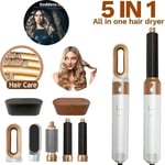 5 in 1 Hiustenkuivaaja Hot Comb Set Ammattimainen Curling Iron hiusten suoristustyökalu Dyson Airwrap -hiustenkuivaajalle - Kotitalousvaihtoehto SININEN