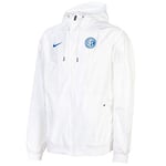 Nike Inter M NSW WR WVN AUT Veste de Sport Homme, White/White/White/(Blue Spark) (no spon-Player), FR : M (Taille Fabricant : M)