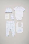 Rock A Bye Baby Boy Cotton 6-Piece Gift Set - White - Size 3-6M