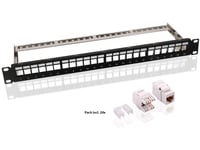 Goobay 19-Tums (48,3 Cm) Keystone Patchpanel, 24 Portar