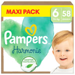 Pampers Junior Harmonie bleier størrelse 6 , 13+ kg, maxipakke (1x 58 bleier)