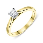 18ct Yellow Gold 0.25ct Diamond Brilliant Cut Solitaire Ring