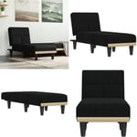 Chaise longue noir tissu - chaise longue - chaises longues - Home & Living - Noir